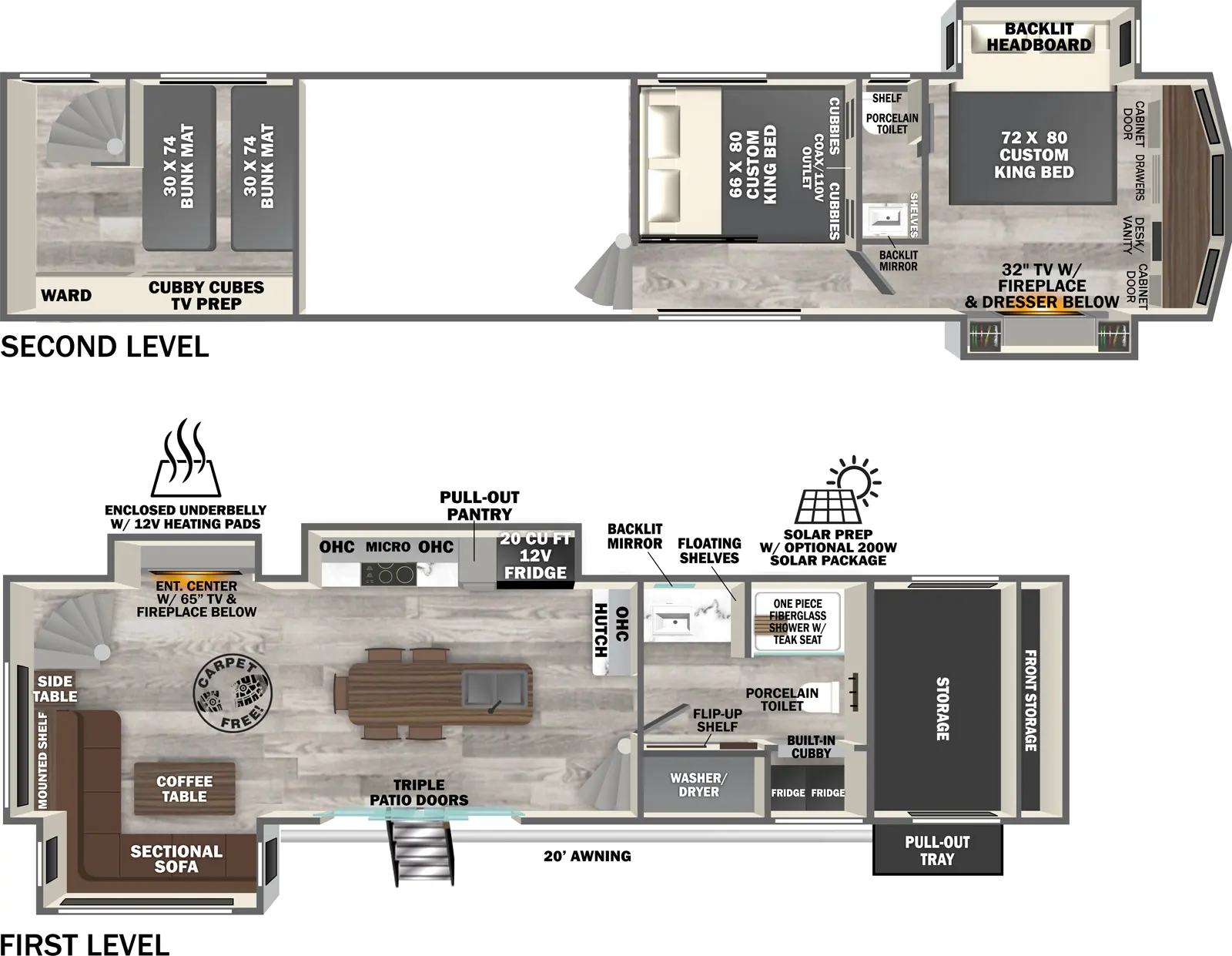 Heritage Glen Fifth Wheels ROOST43 Floorplan